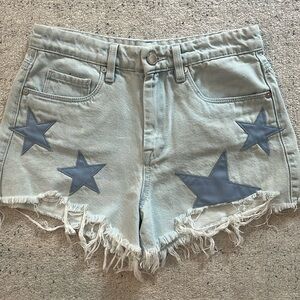 Women’s denim high rise jean shorts